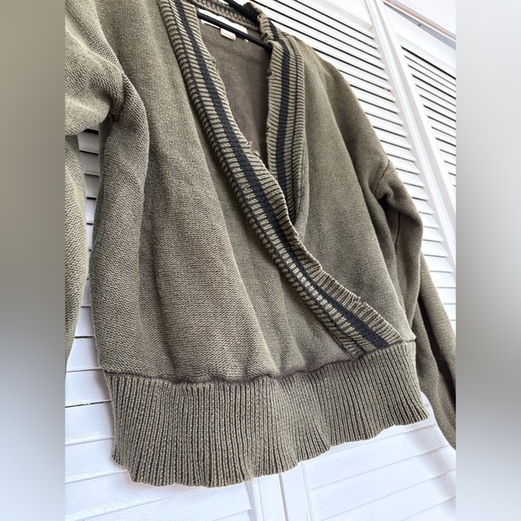 Vintage Havana Sweater Y2K Academia Cottage Pullover Cardigan | Olive Green | M - Picture 3 of 16